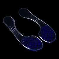 Тонкие амортизирующие полустельки из геля для открытой обуви с массажным эффектом и защитой ноги от проскальзывания вперед  