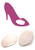 Гелевые вкладыши с бархатистой поверхностью для ежедневного ношения в обуви на каблуке (арт. 6860)